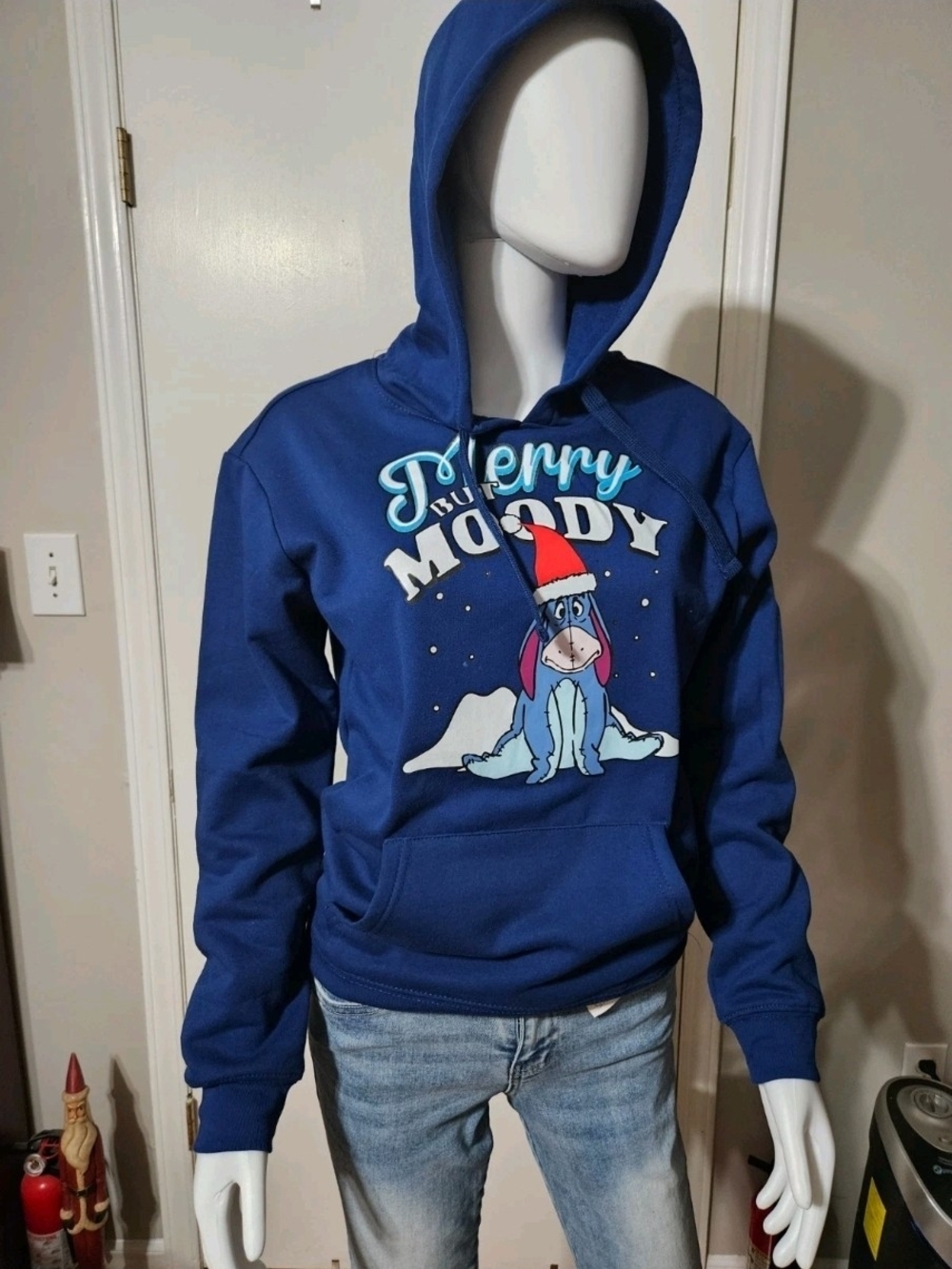 Disney Blue Eeyore "Merry But Moody" Graphic Hoodie